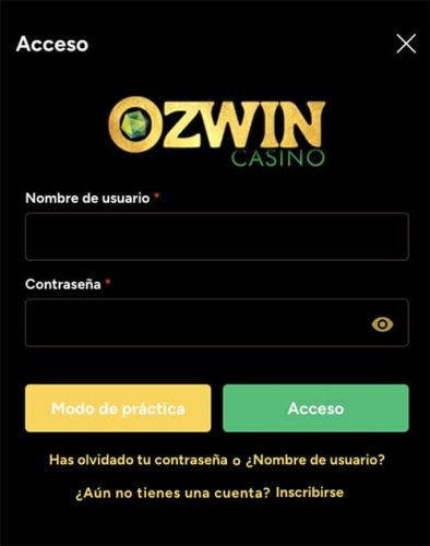 Ozwin Casino Login